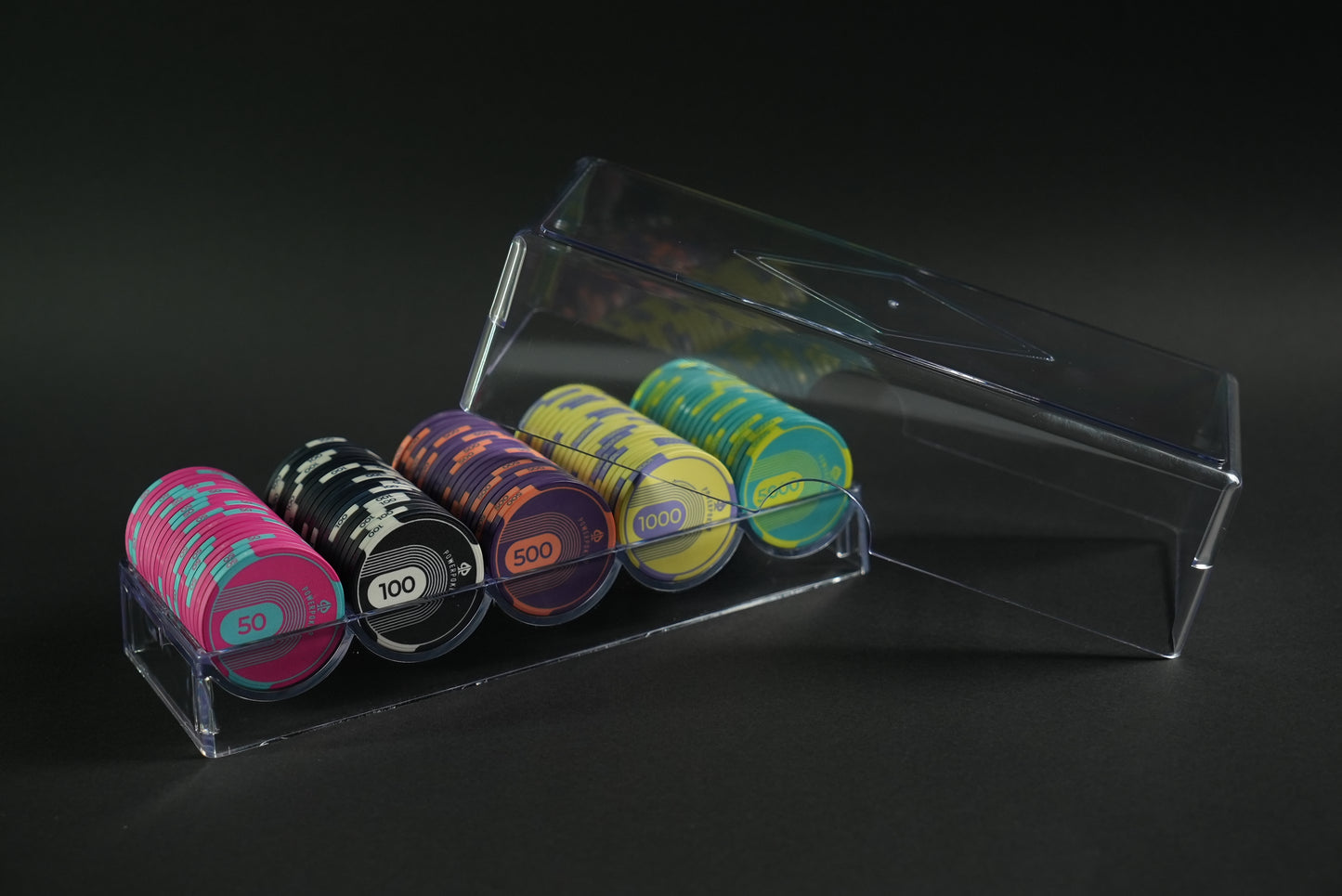 Acrylic Chip Trays - For 100 pcs. of poker chips