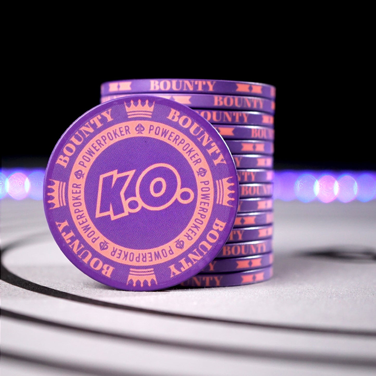 KO Bounty PURPLE - Fichas de Poker de Cerámica (25 piezas)