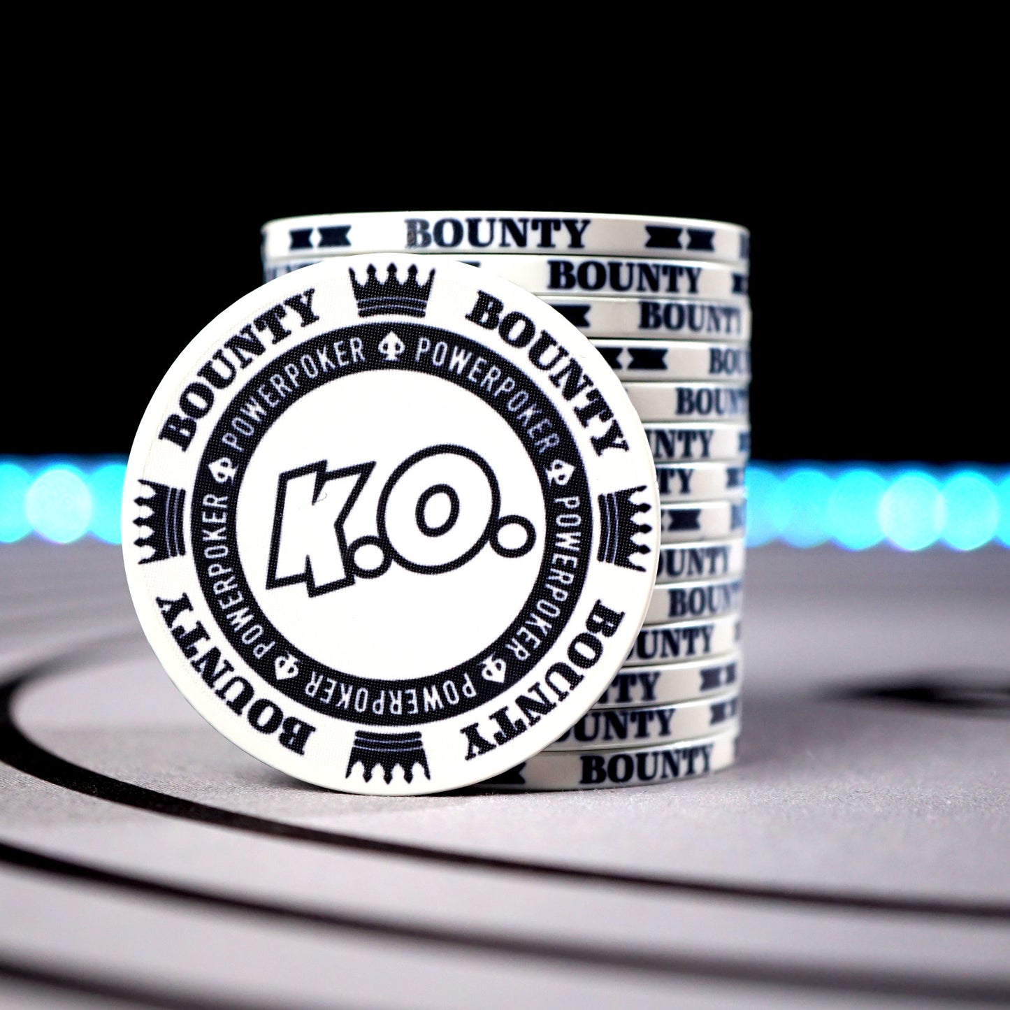 K.O. Bounty WHITE - Fichas de Poker Cerámica (25 piezas)