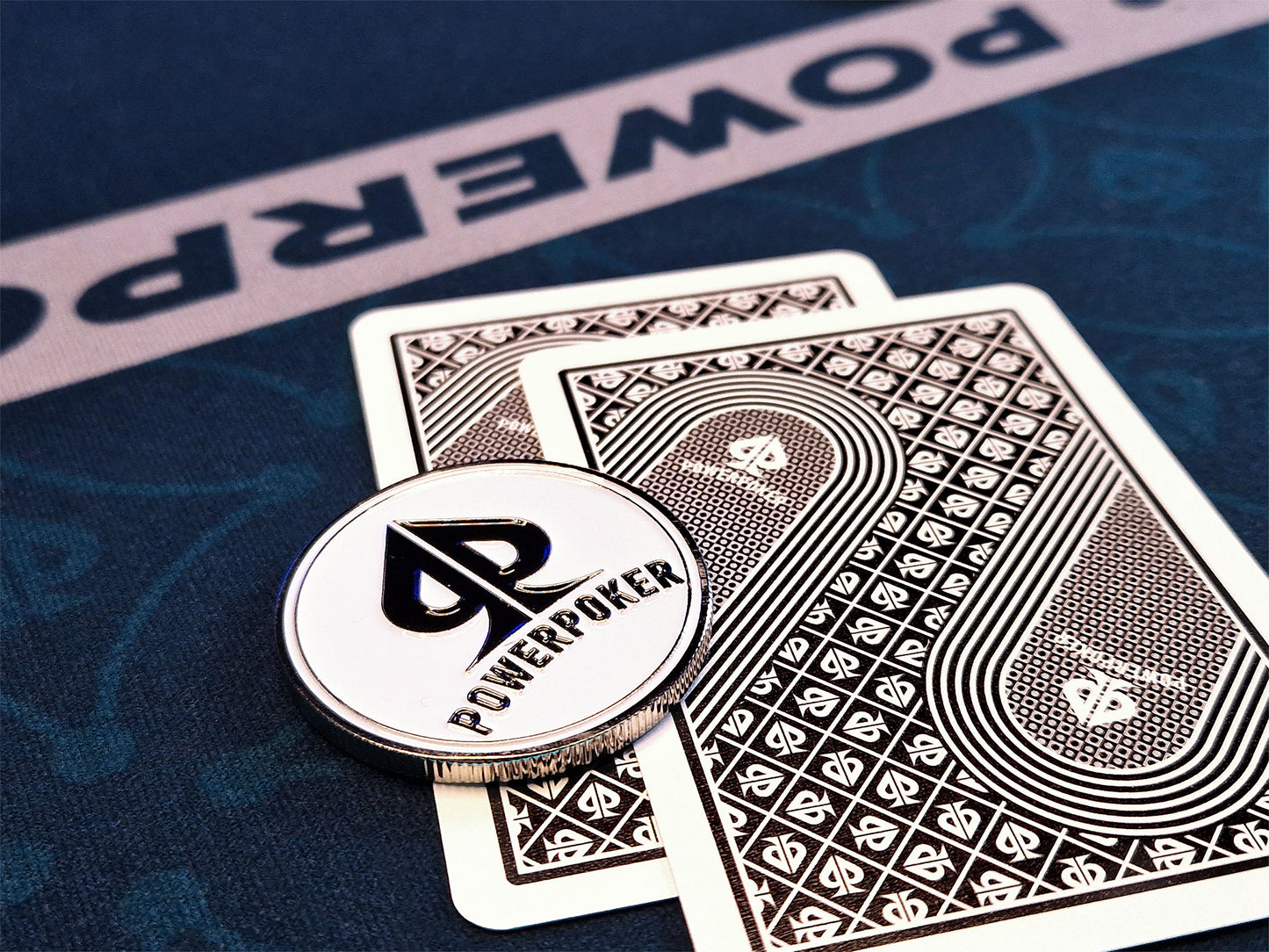 Card Protector Poker Guard - Black / White Metal