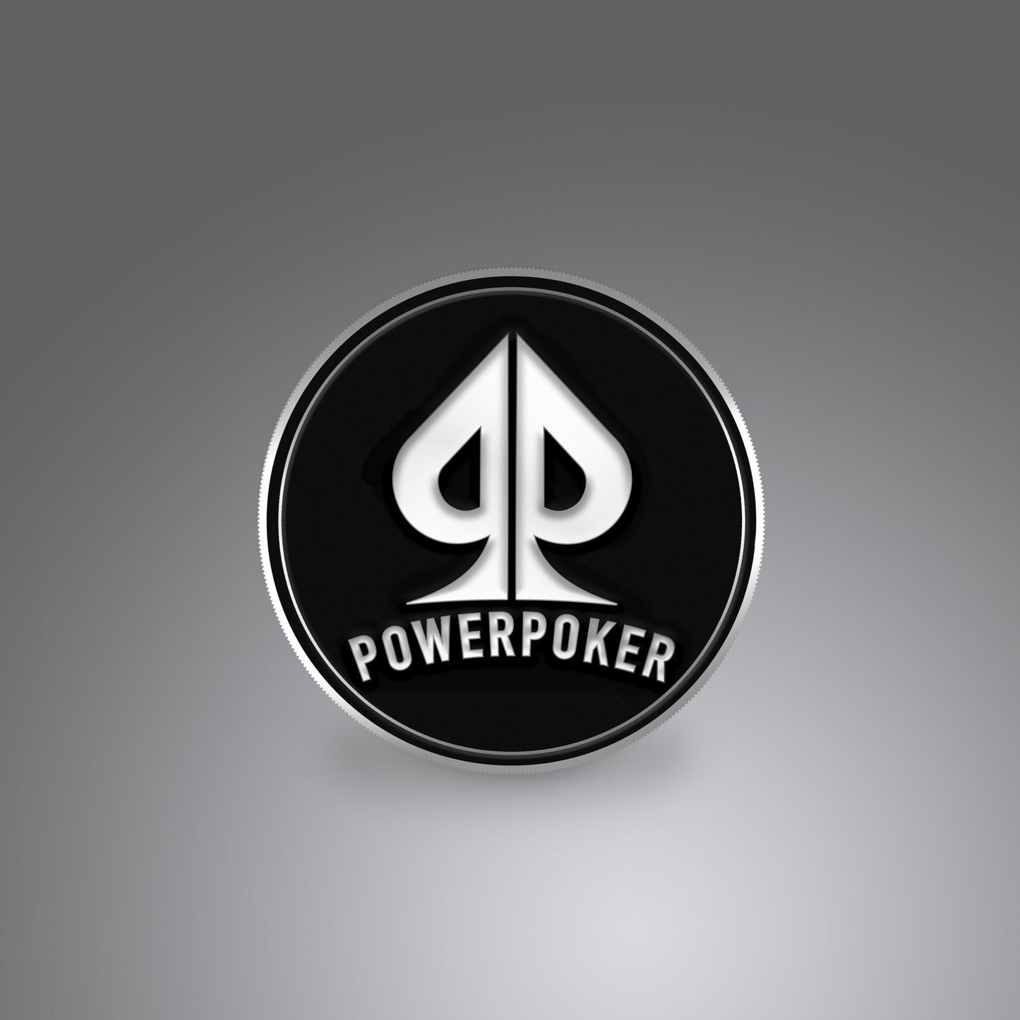 Card Protector Poker Guard - Black / White Metal