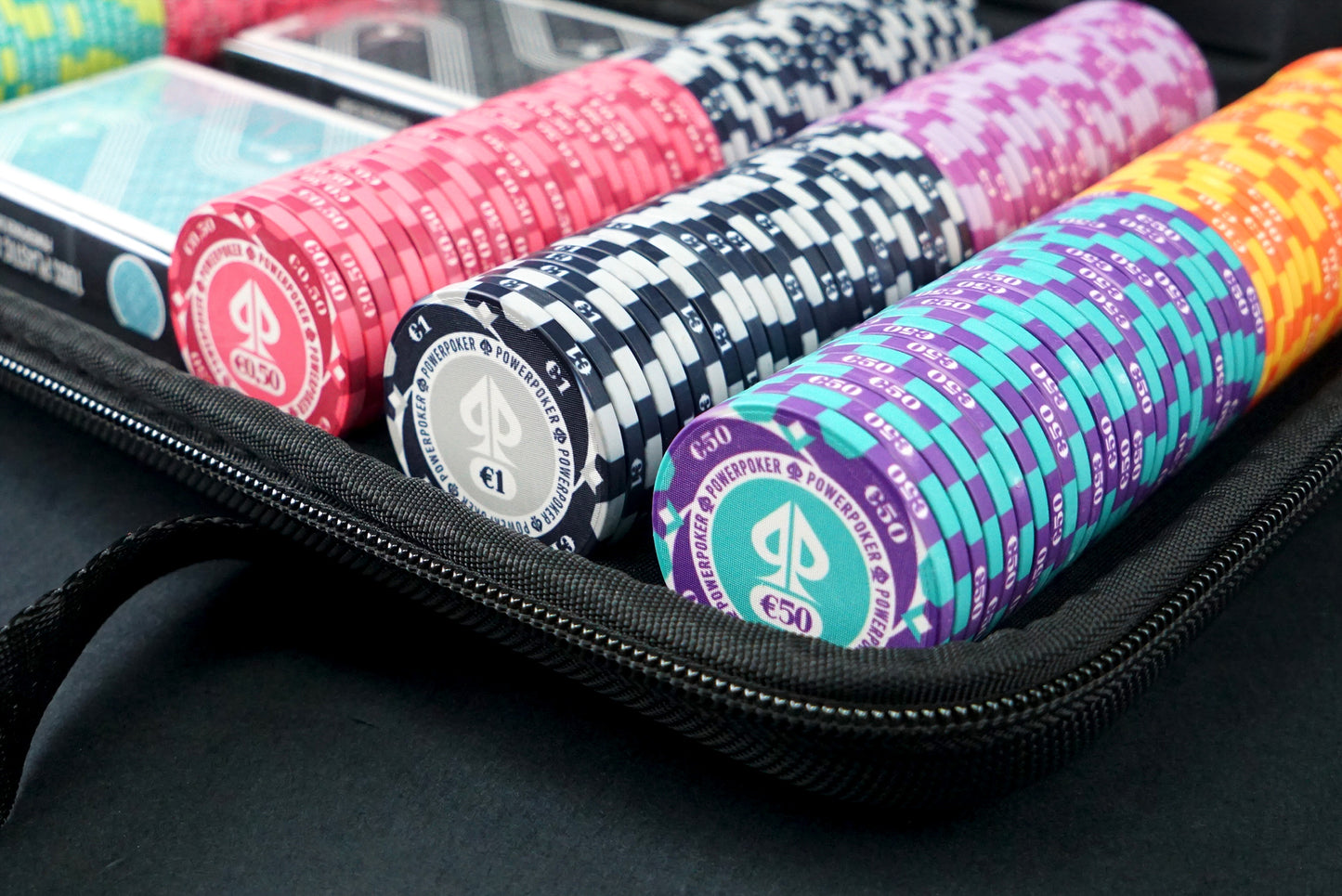 Pokerkoffer Komplett Set - "Hurricane Edition" CASH 300