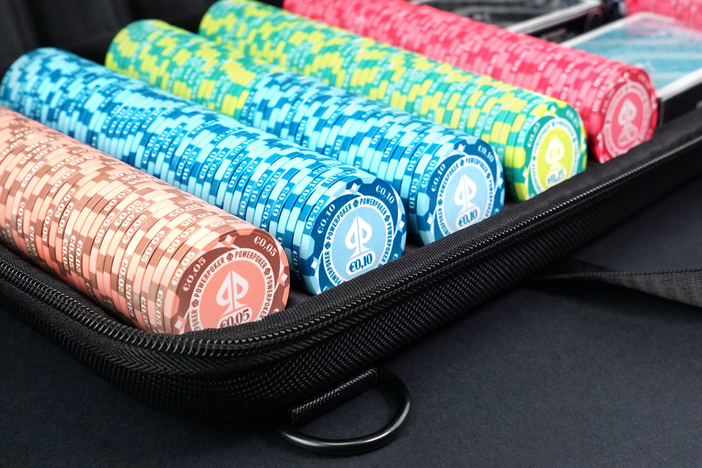 Pokerkoffer Komplett Set - "Hurricane Edition" CASH 500