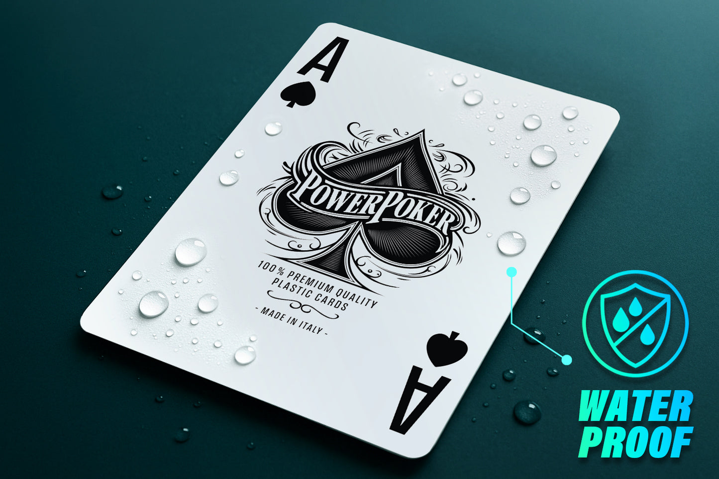 "Fournier" 100% Plastic Poker Cards "Black"