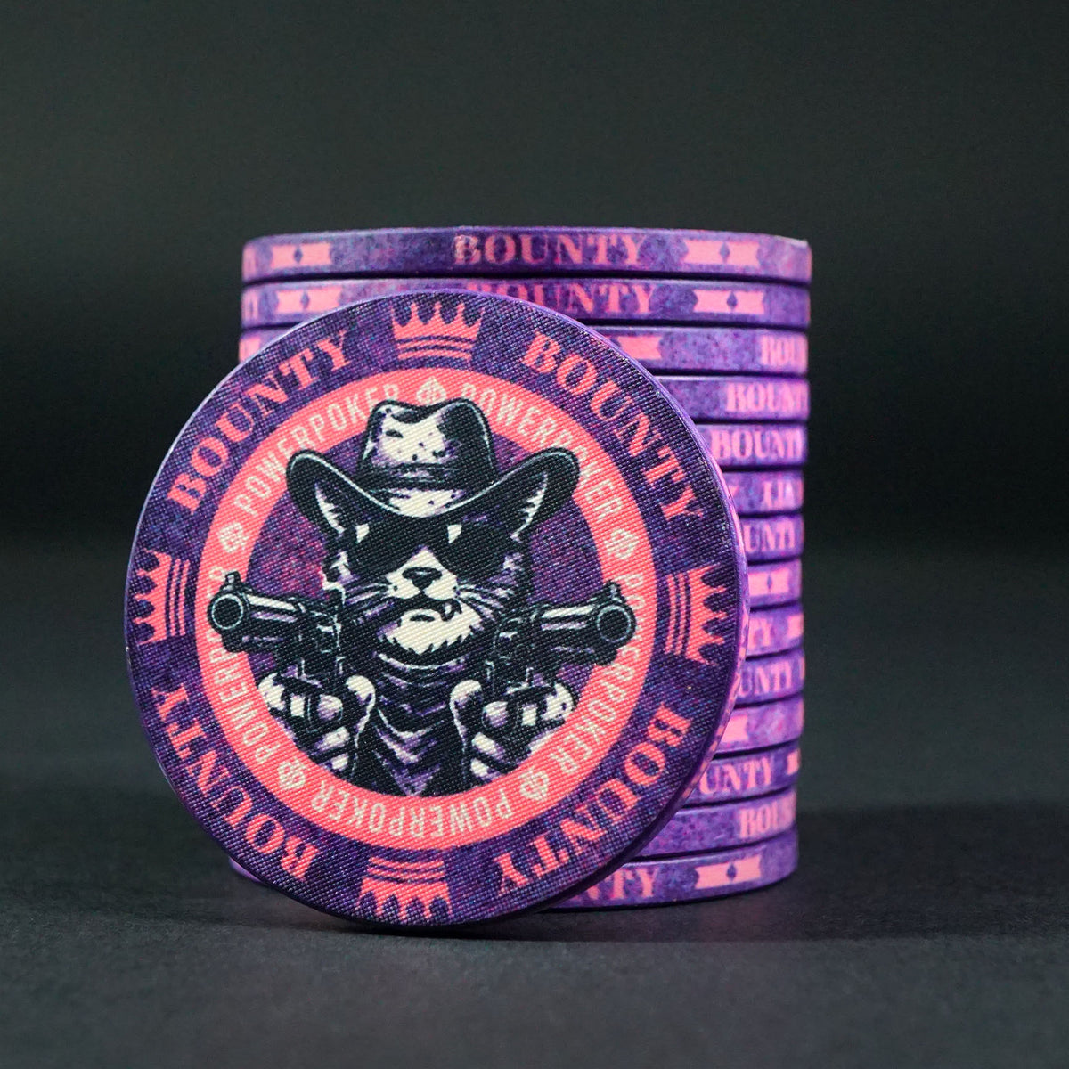 K.O. Bounty BULLET CAT - Purple - Keramik Pokerchips (25 Stück)