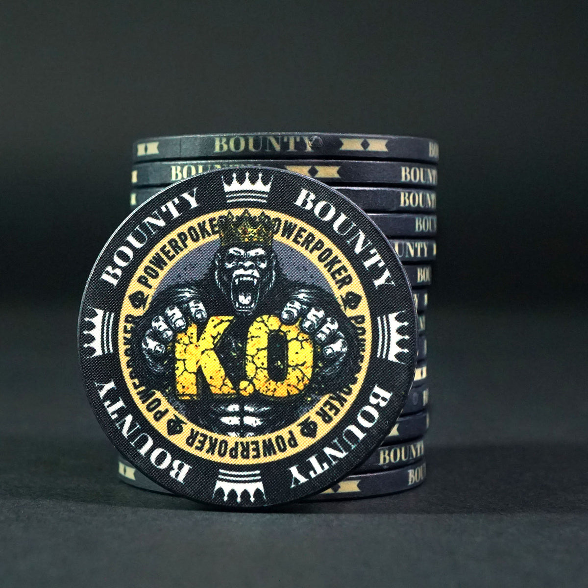 K.O. Bounty GORILLA BLACK - Keramik Pokerchips (25 Stück)