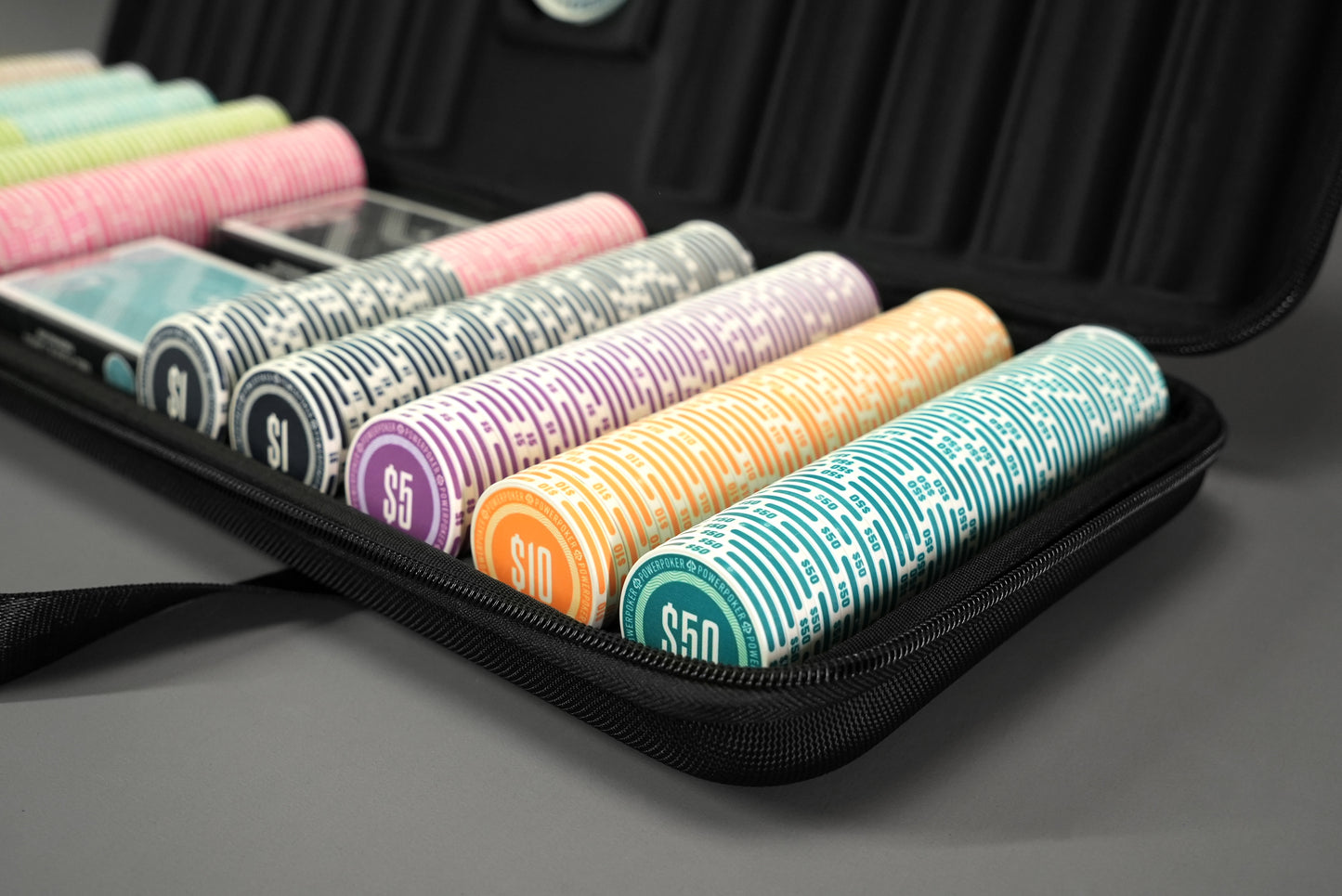 Poker case complete set - Moneta "Miami White" CASH 500