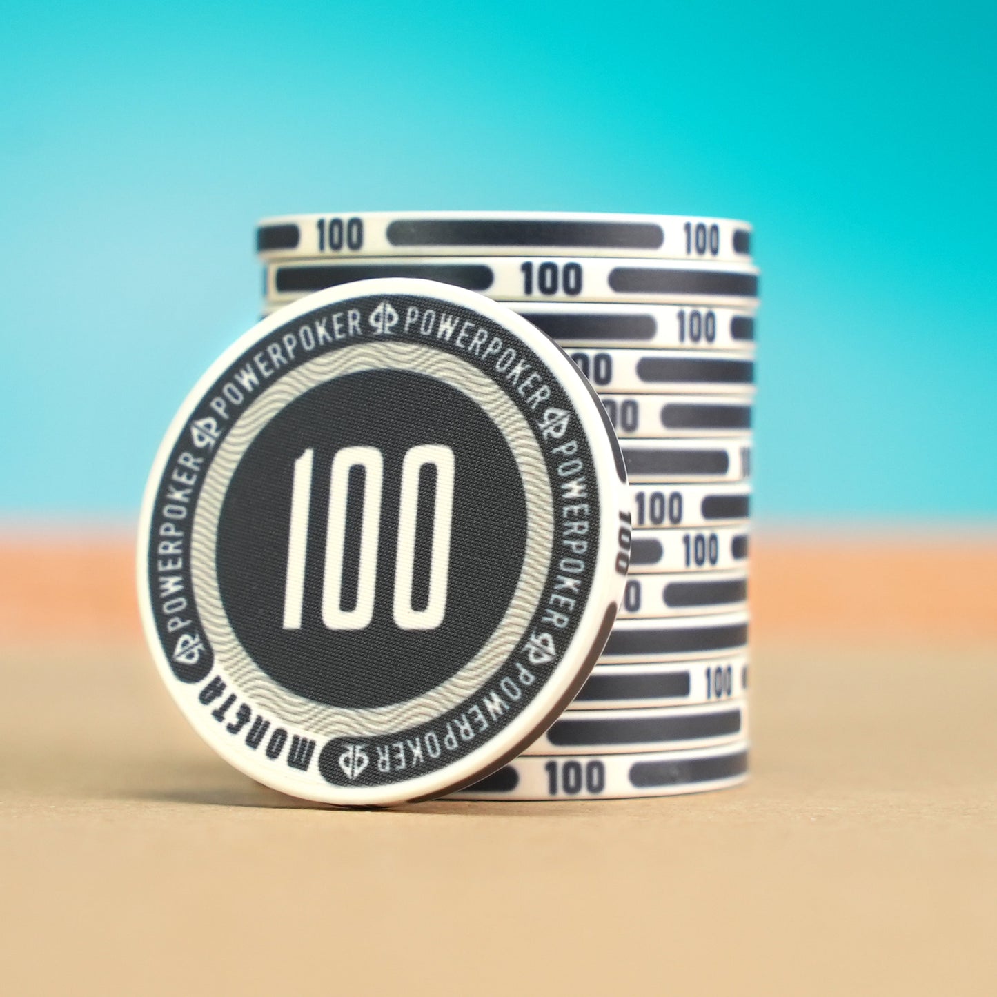 Juego completo de maletines de poker - Moneta "Miami White" Tournament 300