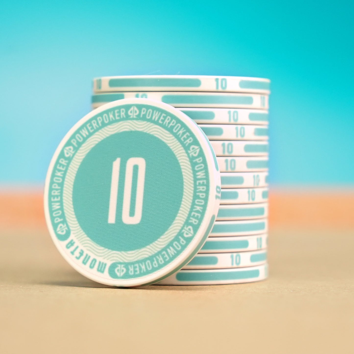 Juego completo de maletines de poker - Moneta "Miami White" Tournament 300