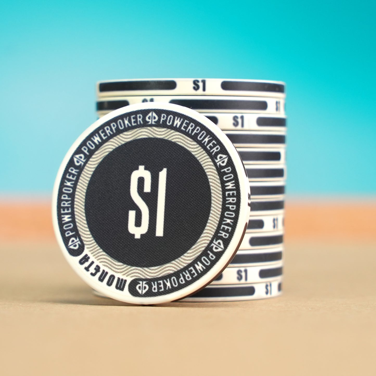 Moneta "Miami White" 100 - Keramik Pokerchips (25 Stück)