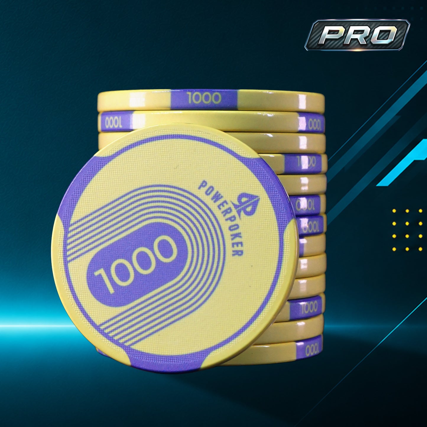 Sports Pro 1000 - Ceramic Poker Chips (25 Pieces)