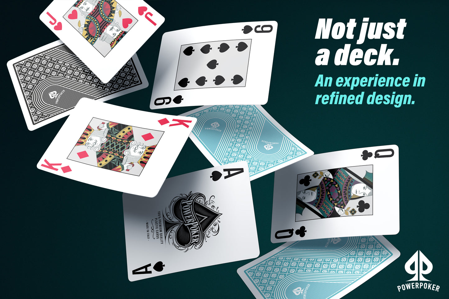 "Fournier" 100% Plastic Poker Cards "Black"