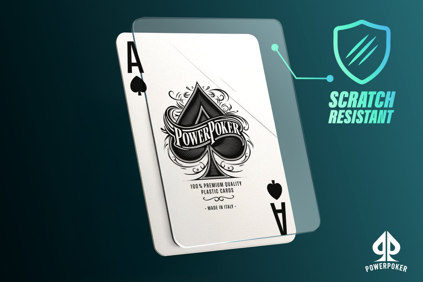 "Fournier" 100% Plastic Poker Cards "Black"