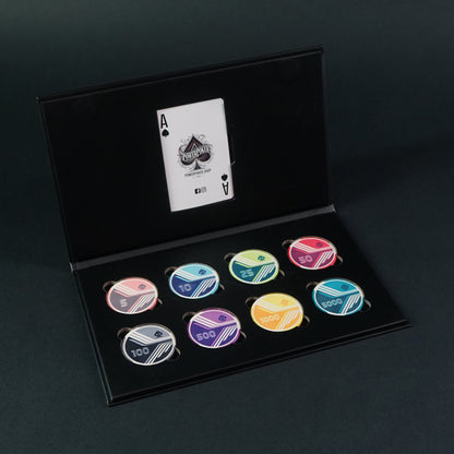 “Airlines” Pro Sample Set - 8 ceramic poker chips