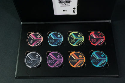 "Airlines Midnight Pro" Sample Set - 8 Stück Keramik Pokerchips