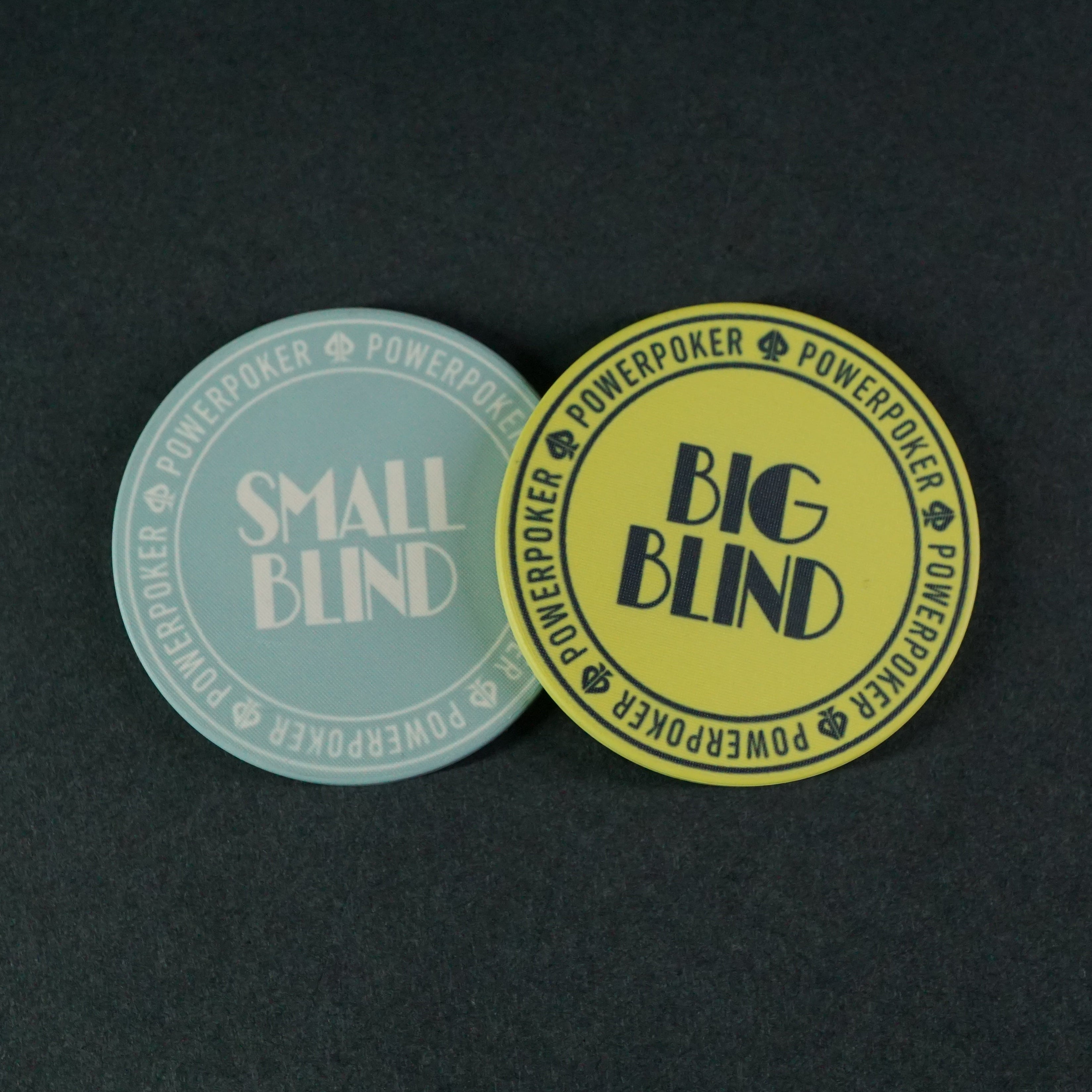 Small Blind / Big Blind Buttons - 42mm Keramik Pokerchips