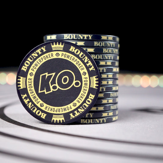KO Bounty BLACK - Ceramic Poker Chips (25 pieces)