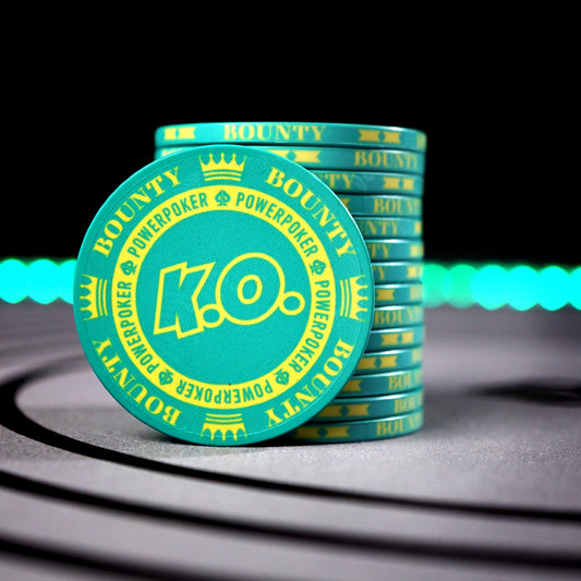 KO Bounty TURQUOISE - Ceramic Poker Chips (25 pieces)