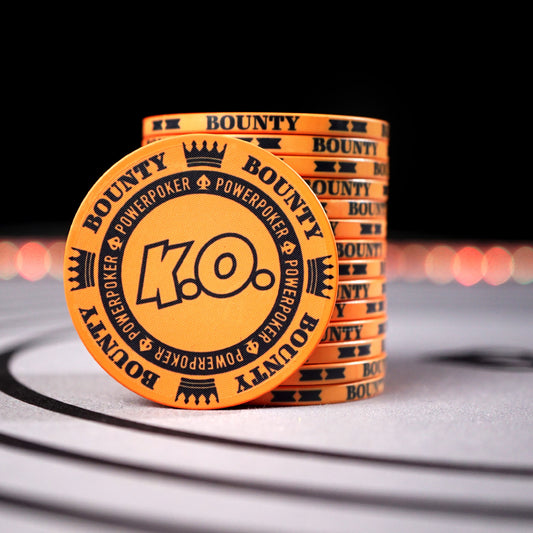KO Bounty ORANGE - Ceramic Poker Chips (25 pieces)