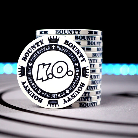 KO Bounty WHITE - Ceramic Poker Chips (25 pieces)