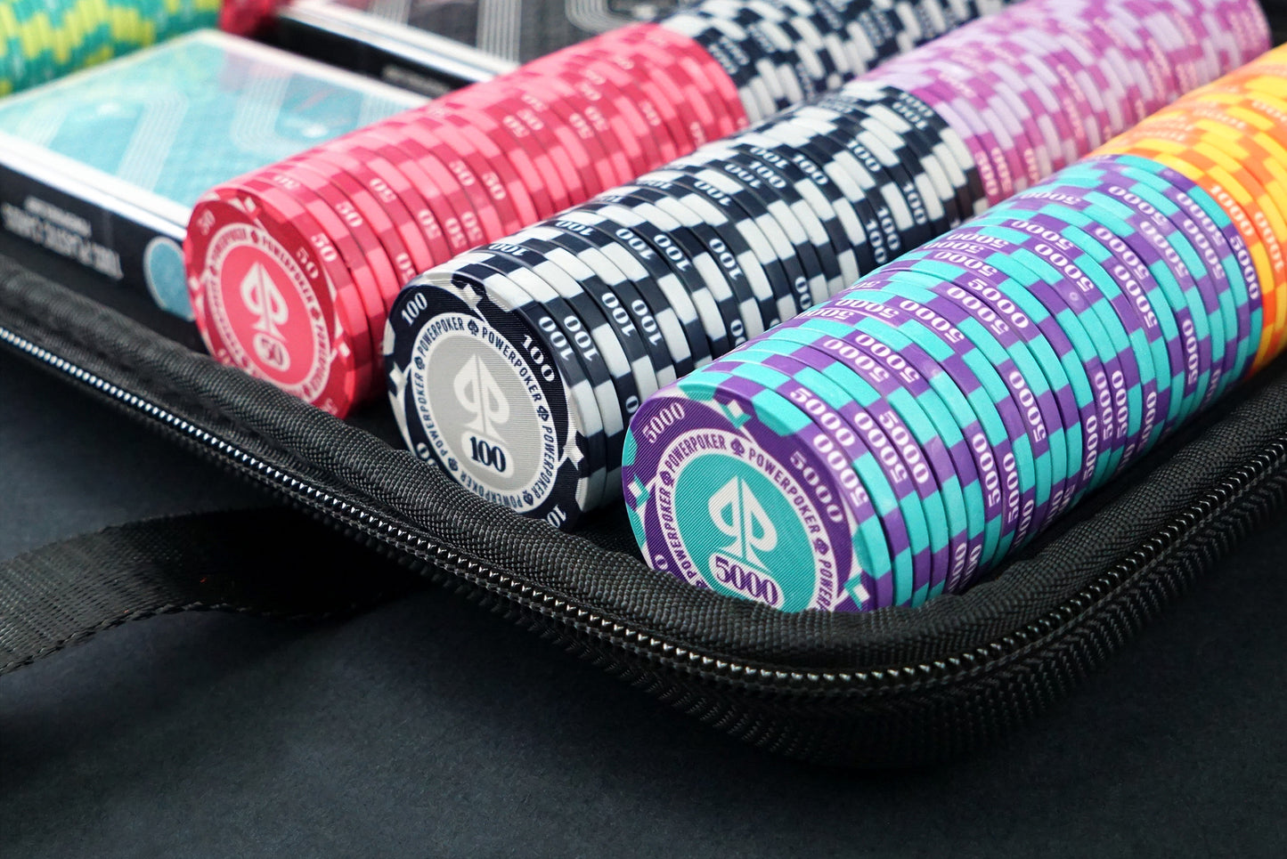 Pokerkoffer Komplett Set - "Hurricane Edition" Turnier 300