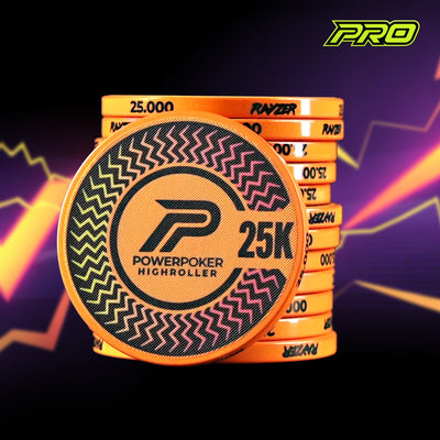 Highroller "RAYZER" 25K - Pro Ceramic Poker Chips (25 pieces)