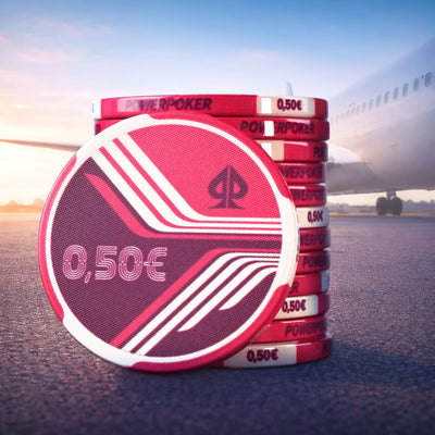 AIRLINES 50 / €0.50 - PRO ceramic poker chips (25 pieces)