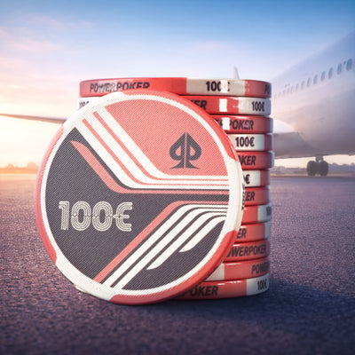 AIRLINES 5 / 100€ - PRO ceramic poker chips (25 pieces)
