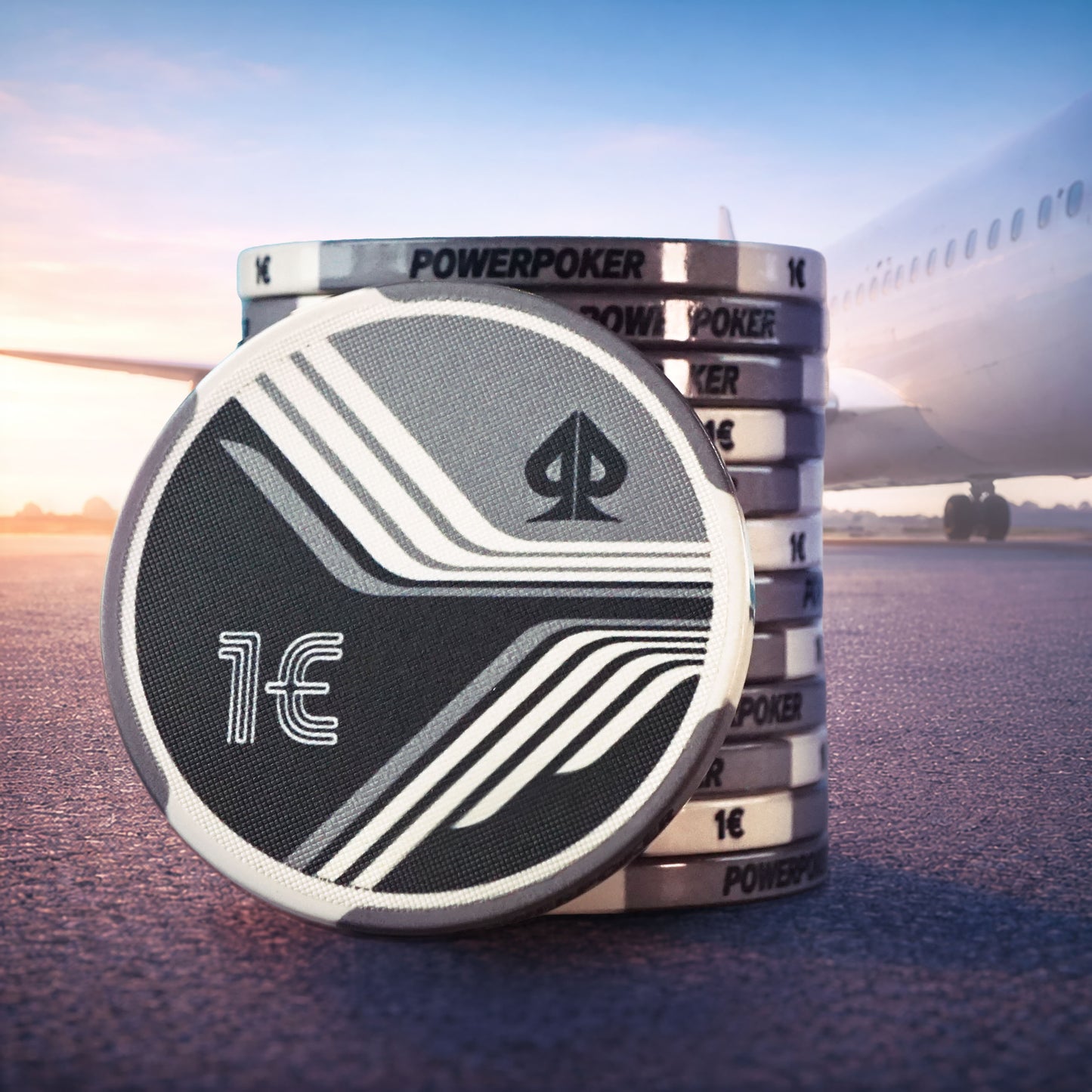 AIRLINES 100 / 1€ - Pro Keramik Pokerchips (25 Stück)