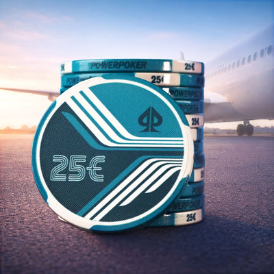 AIRLINES 5000 / €25 - PRO ceramic poker chips (25 pieces)