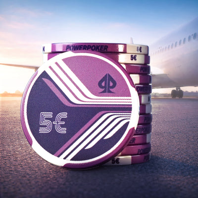 AIRLINES 500 / 5€ - PRO ceramic poker chips (25 pieces)