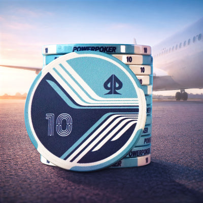 AIRLINES 10 / 0,10€ - Pro Keramik Pokerchips (25 Stück)