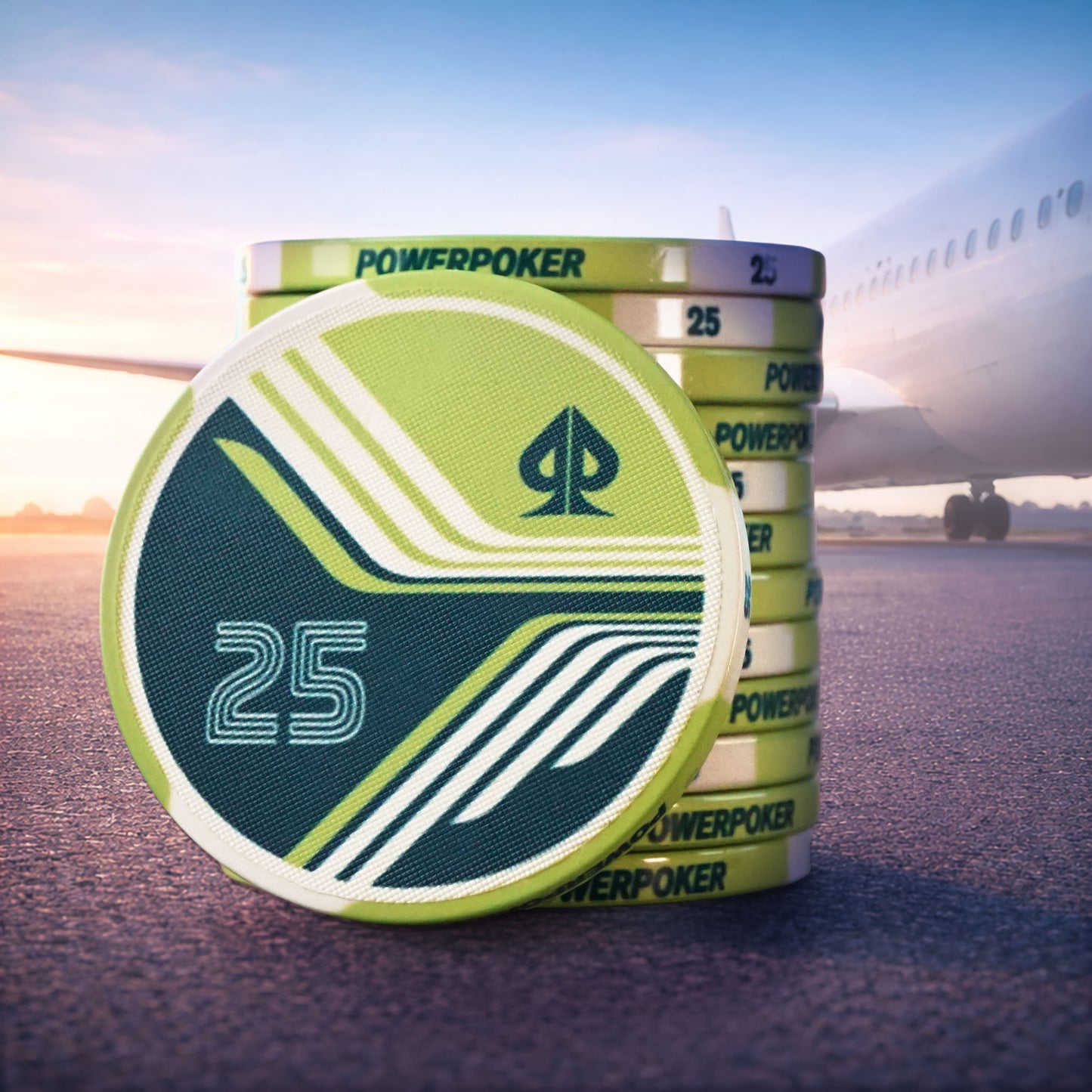 AIRLINES 25 / €0.20 - Per ceramic poker chips (25 pieces)