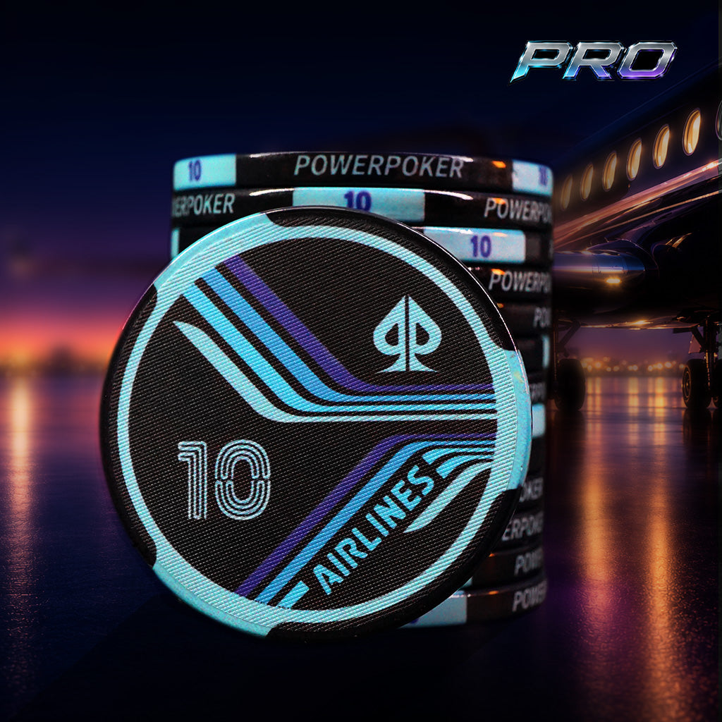 Airlines Midnight Pro 10 - Keramik Pokerchips (25 Stück)