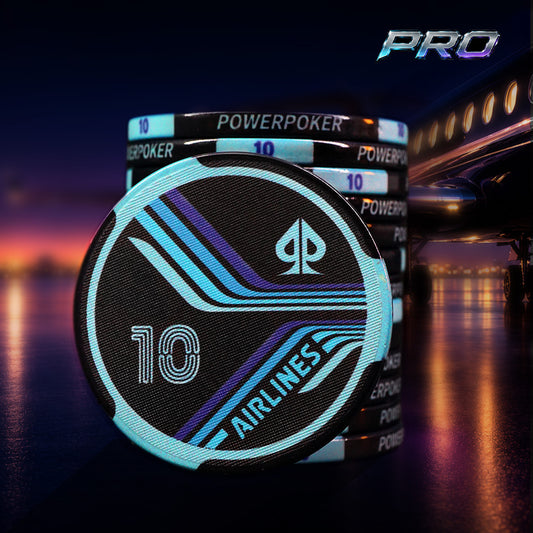 Airlines Midnight Pro 10 - Keramik Pokerchips (25 Stück)