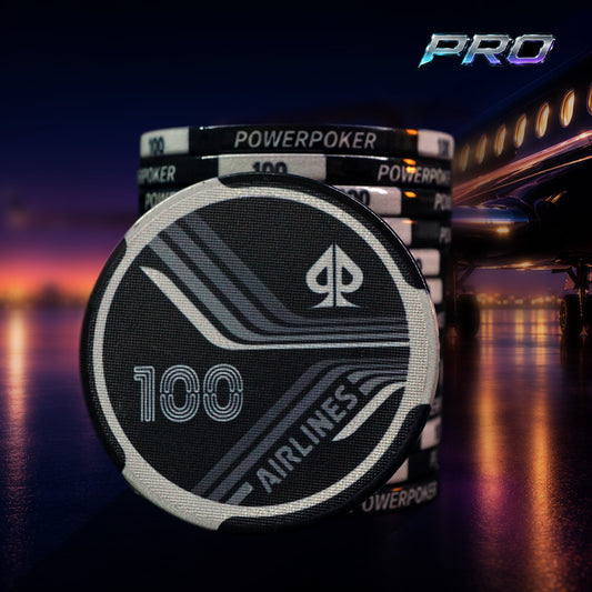 Airlines Midnight Pro 100 - Keramik Pokerchips (25 Stück)