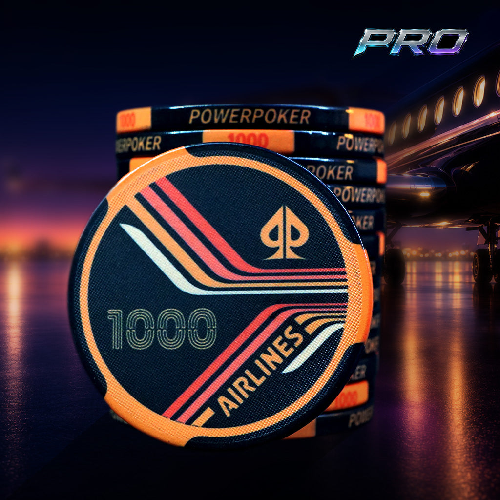 Airlines Midnight Pro 1000 - Keramik Pokerchips (25 Stück)