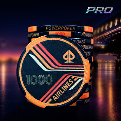 Airlines Midnight Pro 1000 - Keramik Pokerchips (25 Stück)