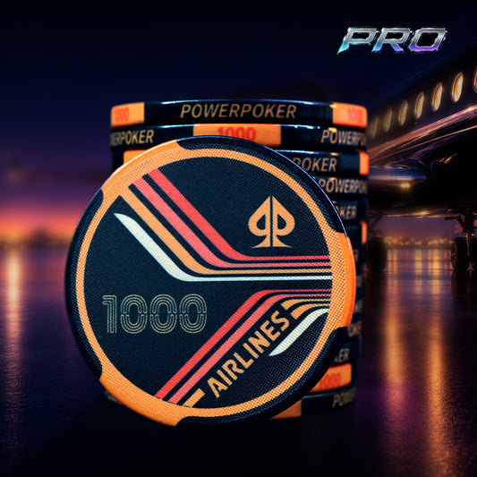 Airlines Midnight Pro 1000 - Keramik Pokerchips (25 Stück)