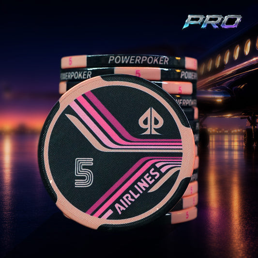 Airlines Midnight Pro 5 - Keramik Pokerchips (25 Stück)