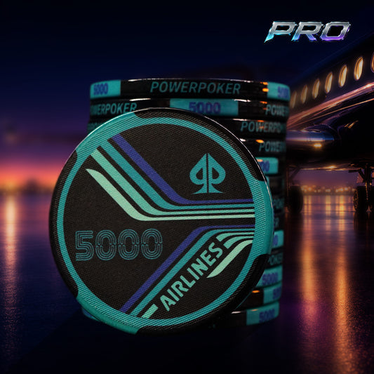 Airlines Midnight Pro 5000 - Keramik Pokerchips (25 Stück)