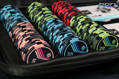 Pokerkoffer Komplett Set - "Airlines Midnight Pro" Turnier 300