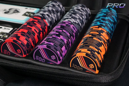 Pokerkoffer Komplett Set - "Airlines Midnight Pro" Turnier 300