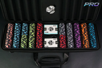 Pokerkoffer Komplett Set - "Airlines Midnight Pro" Turnier 500