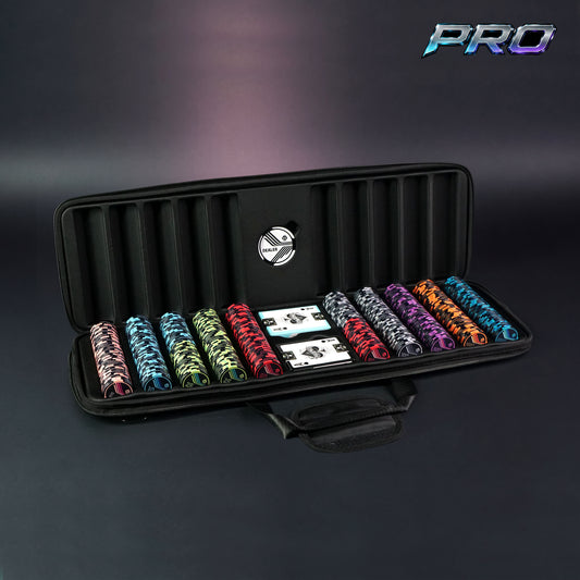 Pokerkoffer Komplett Set - "Airlines Midnight Pro" Turnier 500