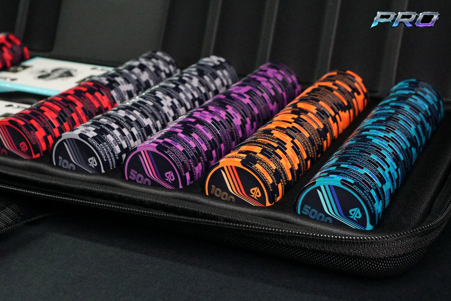 Pokerkoffer Komplett Set - "Airlines Midnight Pro" Turnier 500