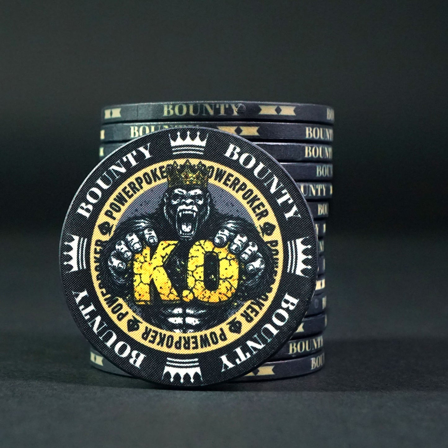 K.O. Bounty GORILLA BLACK - Keramik Pokerchips (25 Stück)