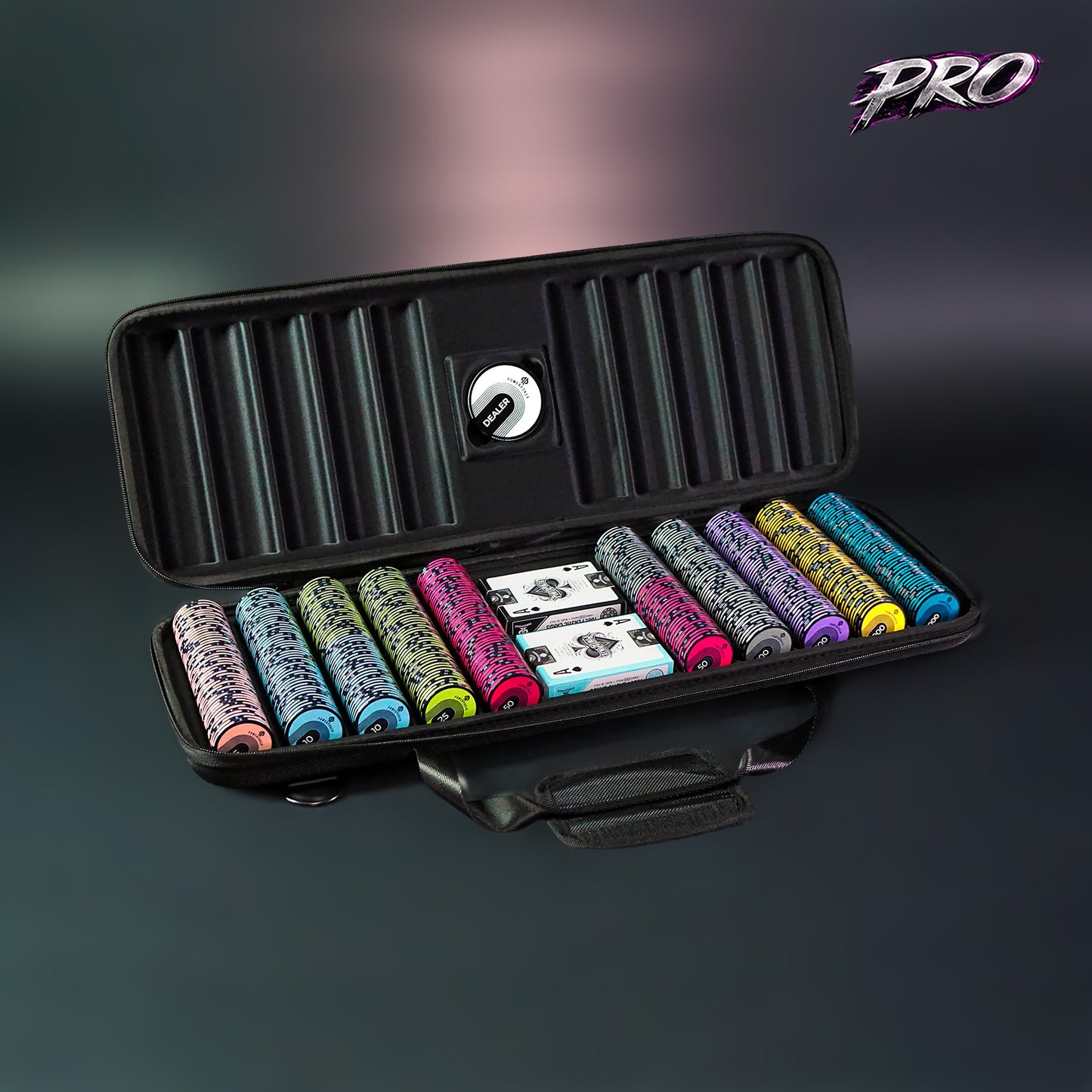 Complete Poker Chip Set - "Sin City Pro" Tournament 500
