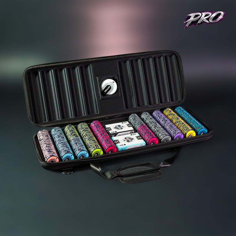Complete Poker Chip Set - "Sin City Pro" Tournament 500