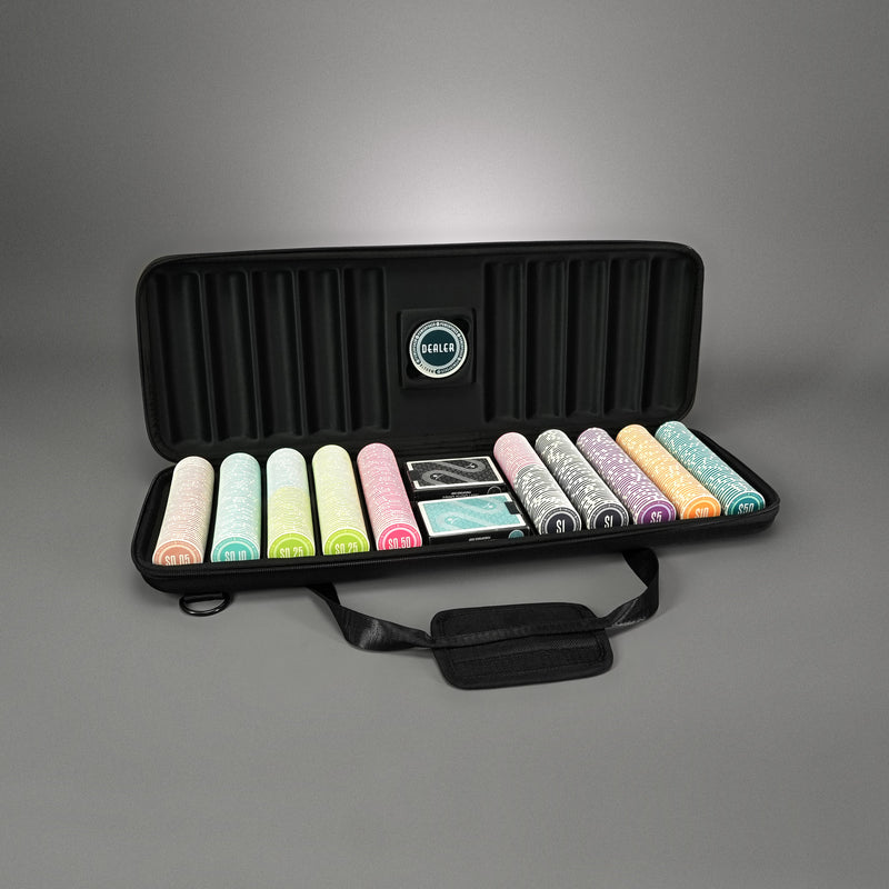 Complete Poker Chip Set - Moneta "Miami White" CASH 500